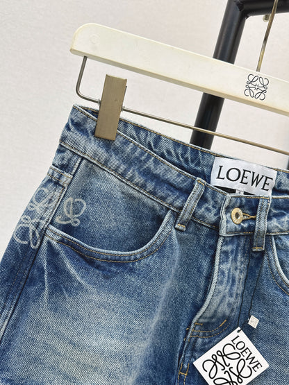 Faux Two-Piece Denim Pants