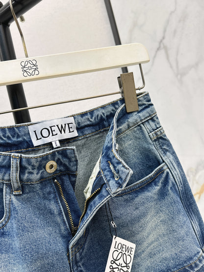 Faux Two-Piece Denim Pants