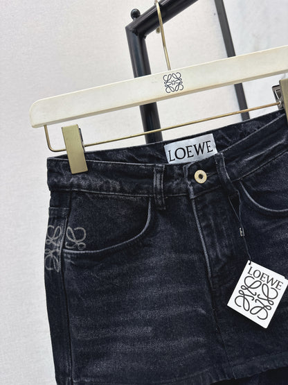 Faux Two-Piece Denim Pants