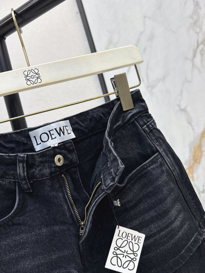 Faux Two-Piece Denim Pants