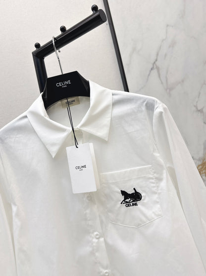 Embroidered Loose-fitting Shirt