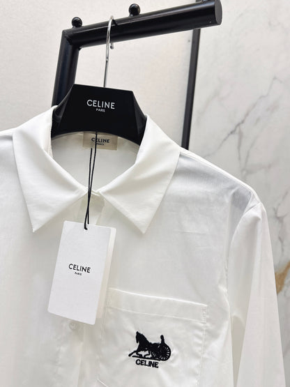 Embroidered Loose-fitting Shirt