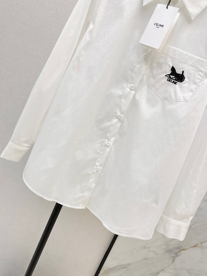 Embroidered Loose-fitting Shirt