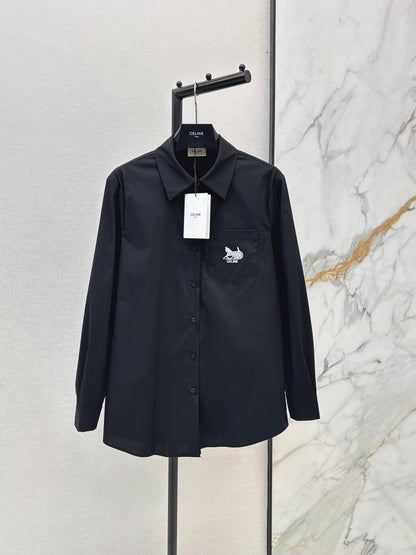 Embroidered Loose-fitting Shirt
