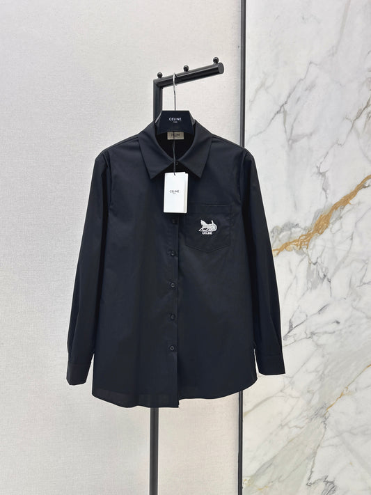 Embroidered Loose-fitting Shirt