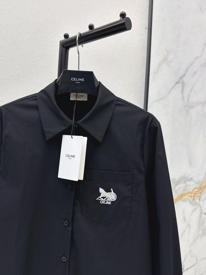 Embroidered Loose-fitting Shirt