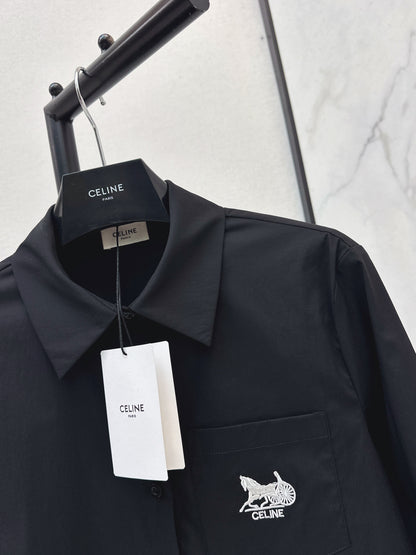 Embroidered Loose-fitting Shirt