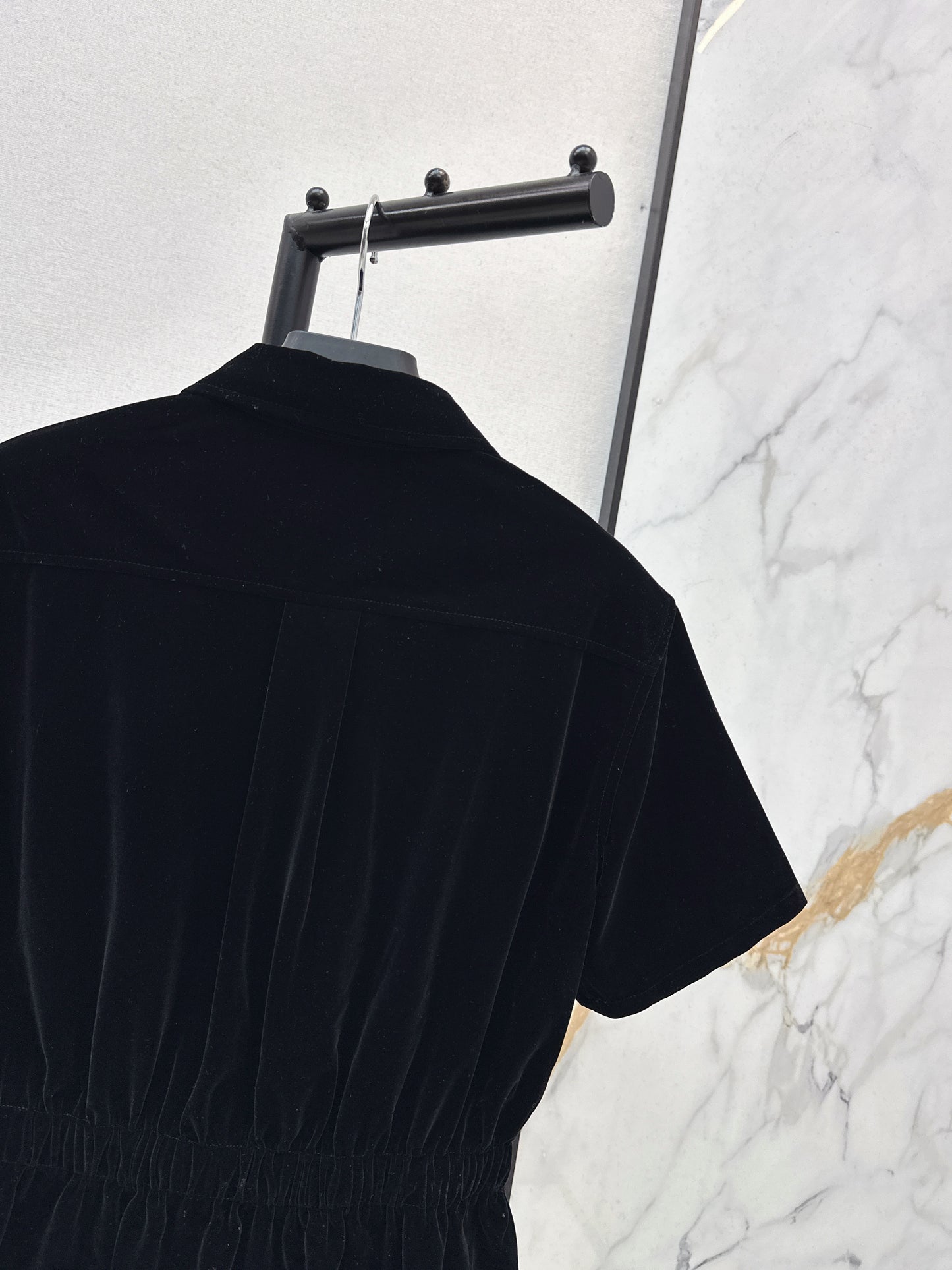 Triangle logo collared dress