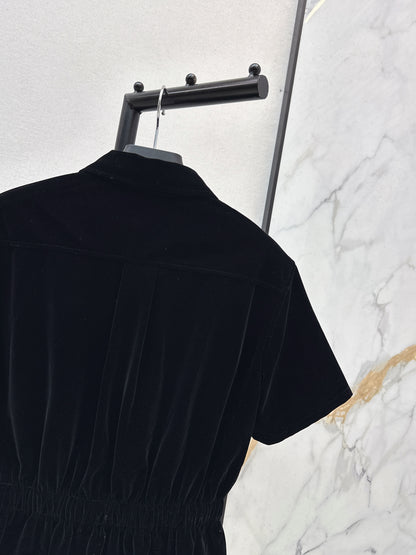 Triangle logo collared dress
