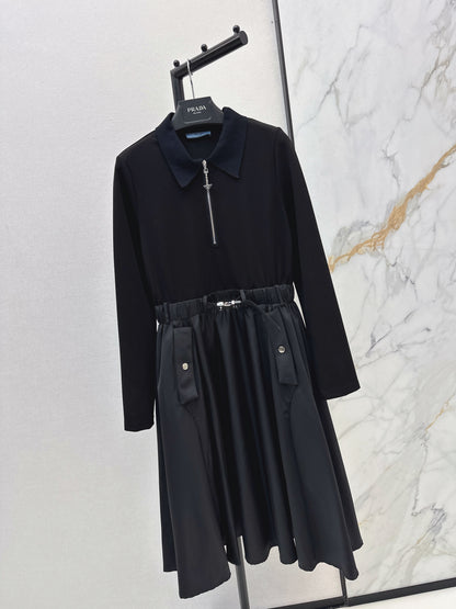 Long dress with patchwork design