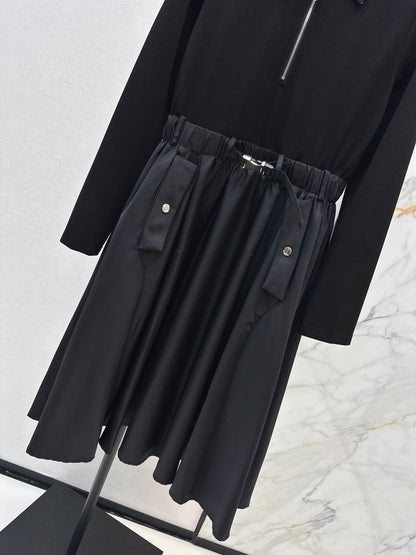 Long dress with patchwork design