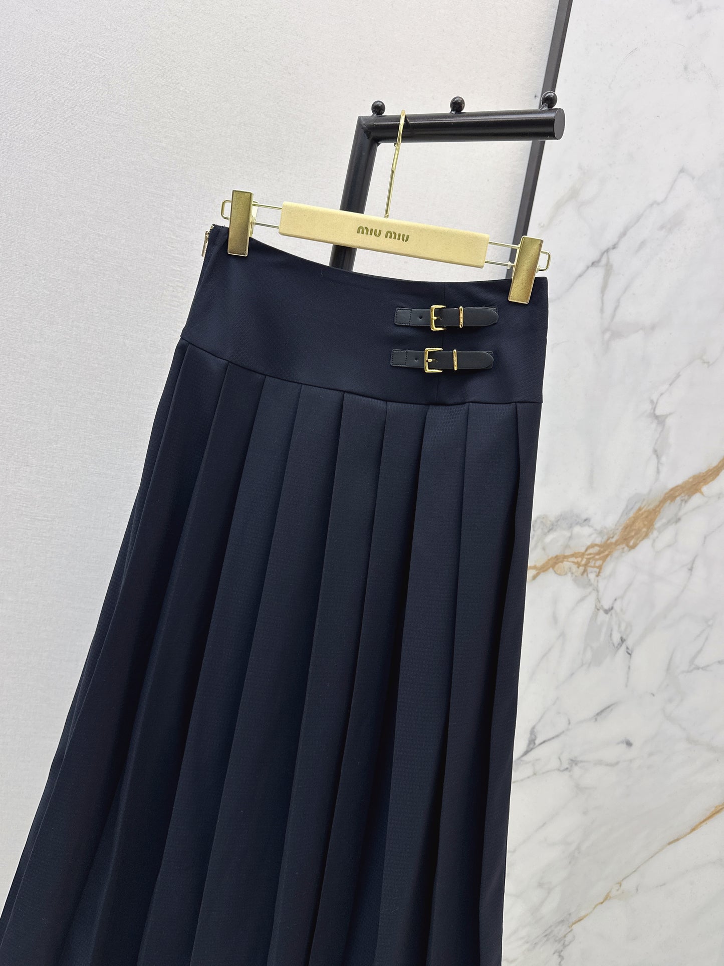 Pleated Maxi Skirt