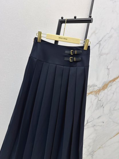 Pleated Maxi Skirt