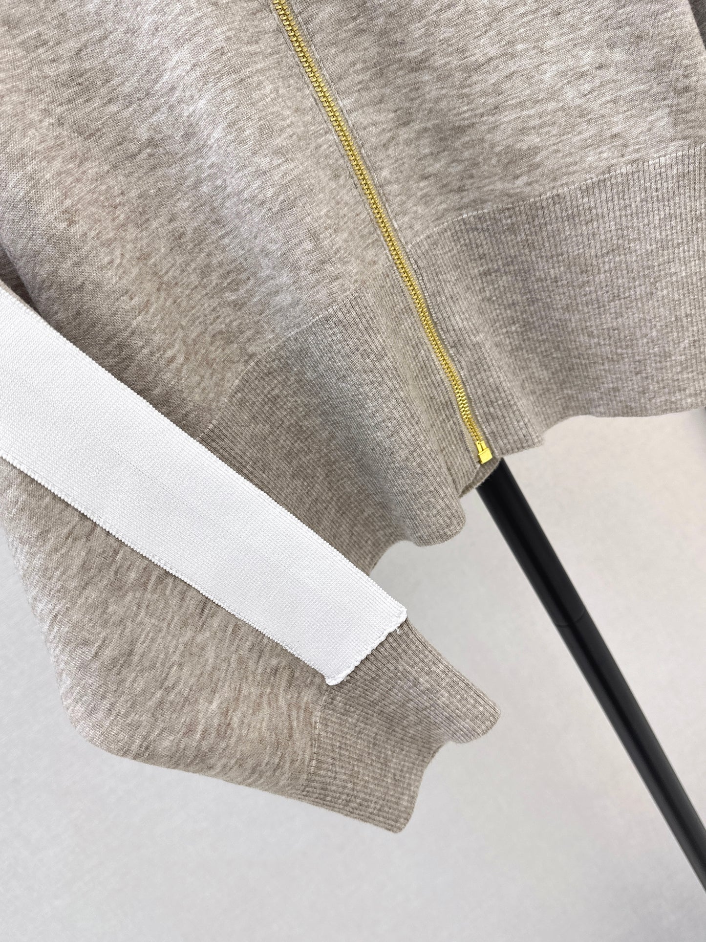 Stand-up collar knit sweater