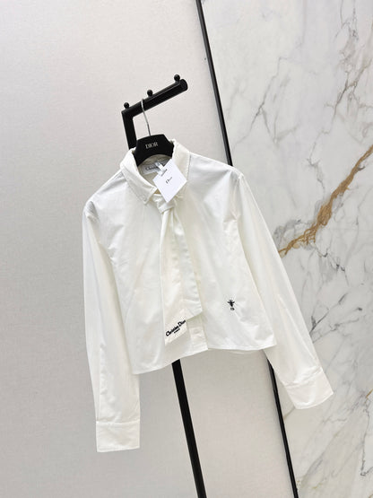 Embroidered Ribbon Shirt