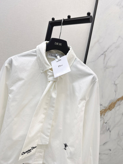 Embroidered Ribbon Shirt