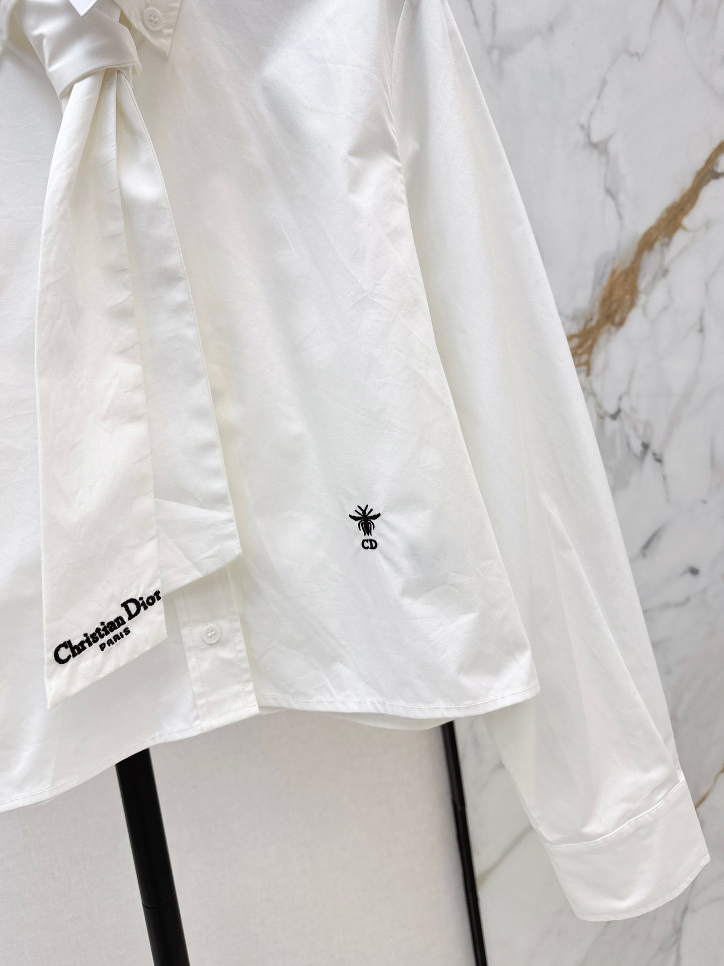 Embroidered Ribbon Shirt