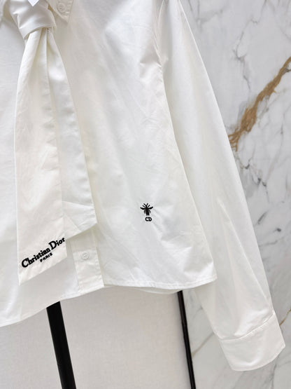 Embroidered Ribbon Shirt