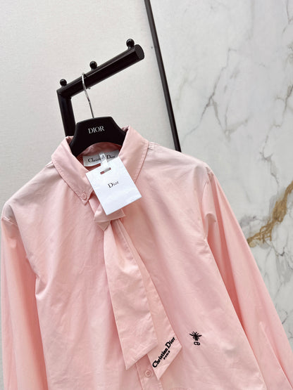 Embroidered Ribbon Shirt