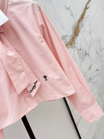 Embroidered Ribbon Shirt