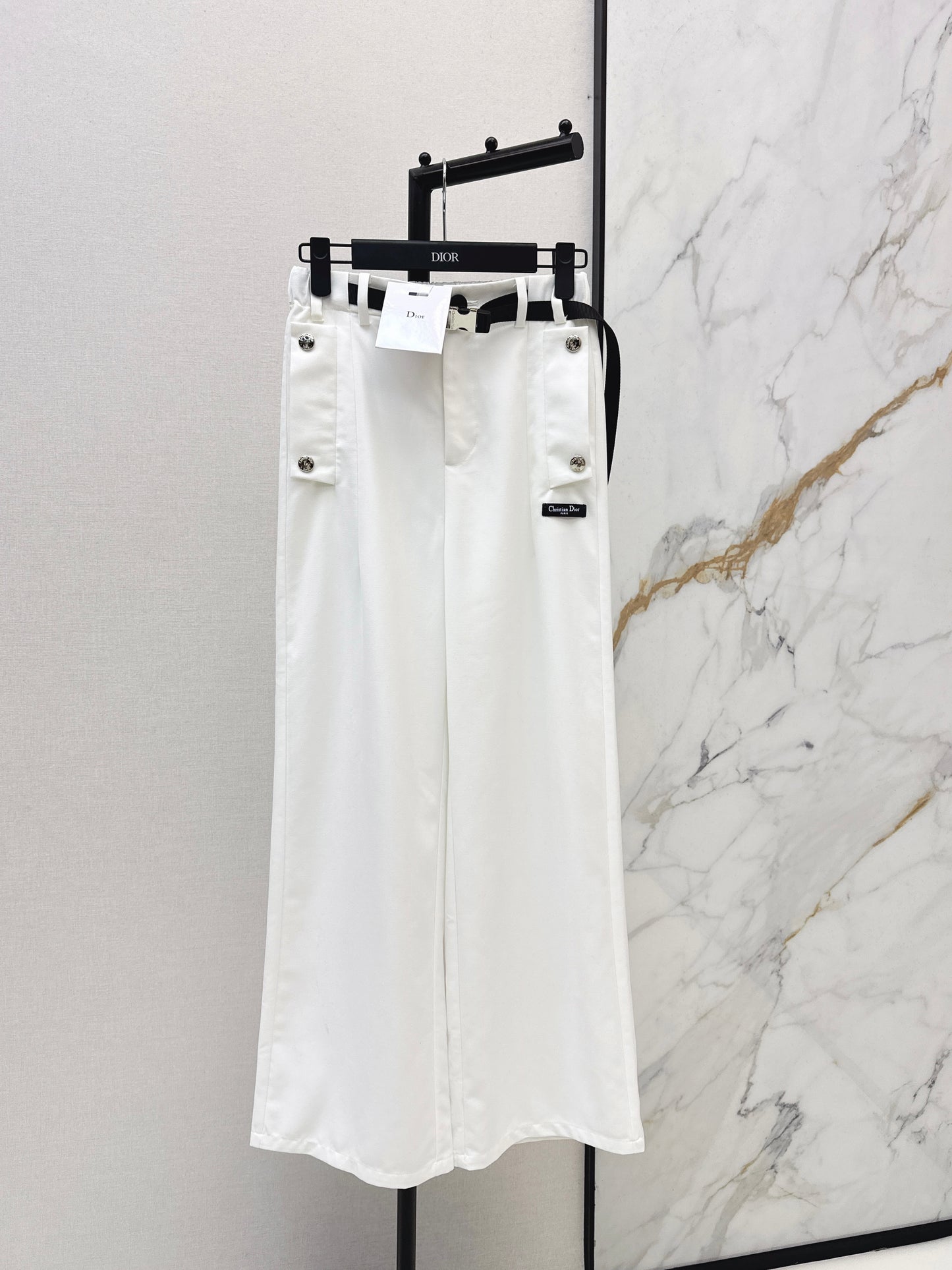 Nylon Straight Leg Pants