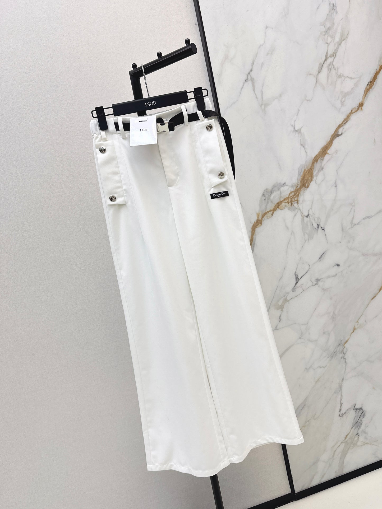 Nylon Straight Leg Pants