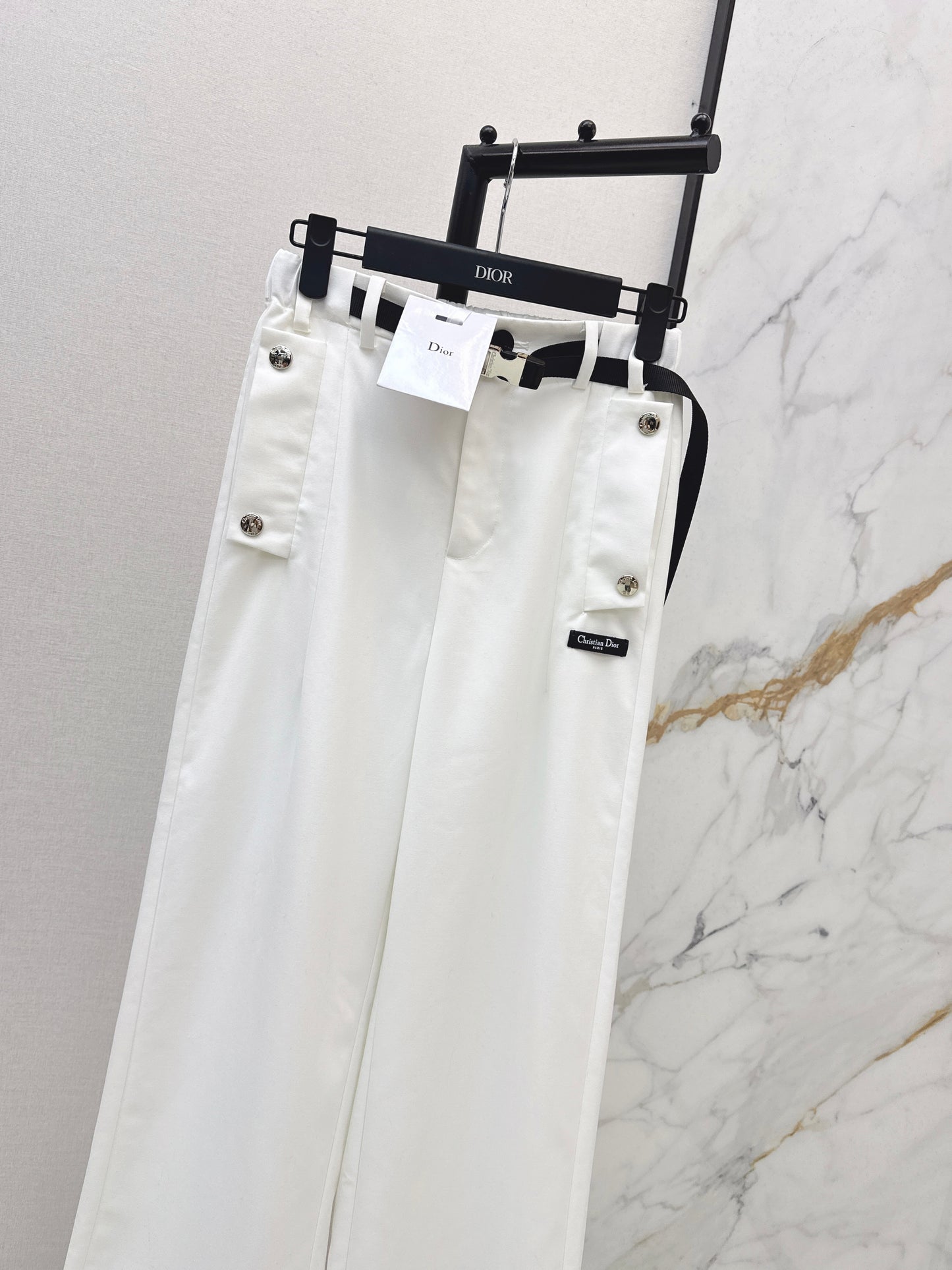 Nylon Straight Leg Pants