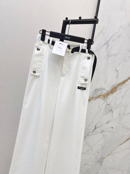 Nylon Straight Leg Pants