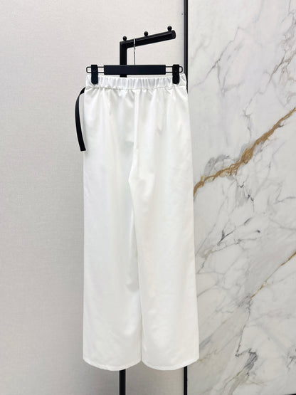 Nylon Straight Leg Pants