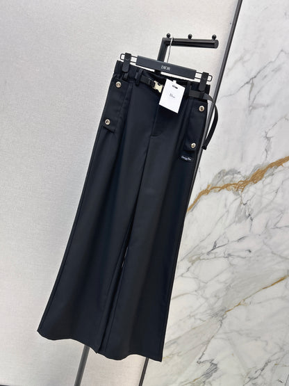 Nylon Straight Leg Pants
