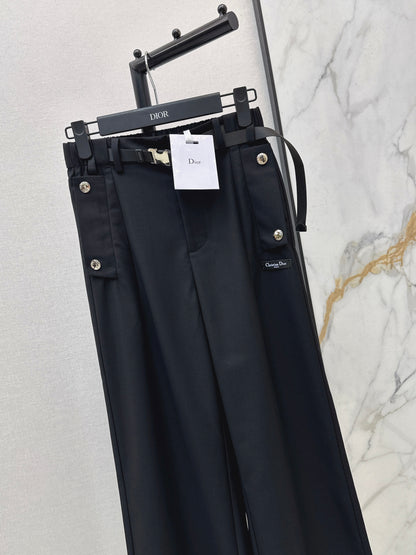 Nylon Straight Leg Pants