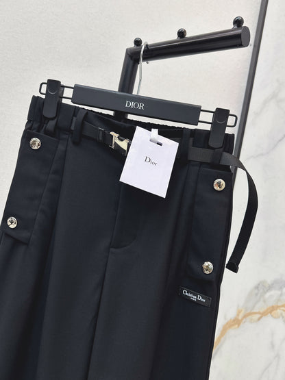 Nylon Straight Leg Pants