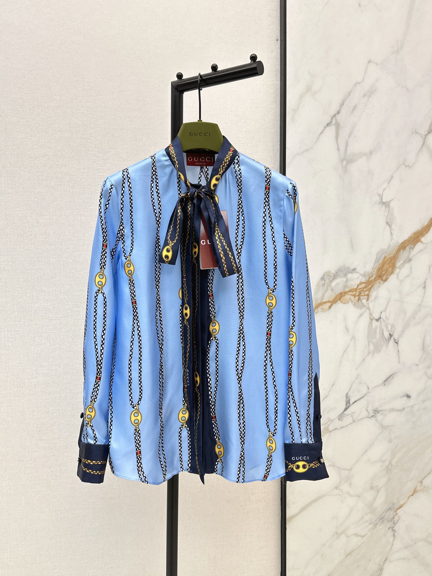 Chain Print Silk Shirt