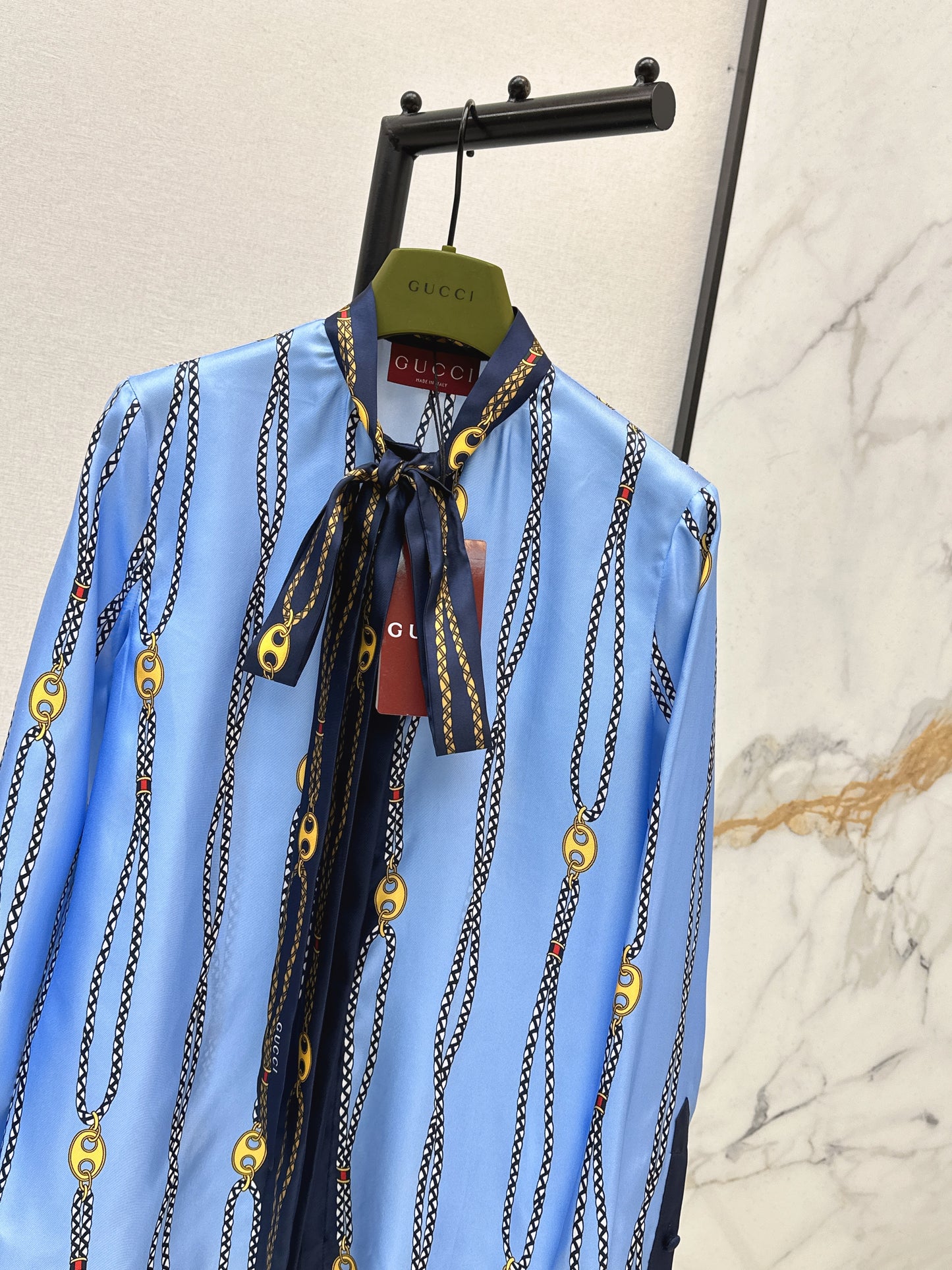 Chain Print Silk Shirt