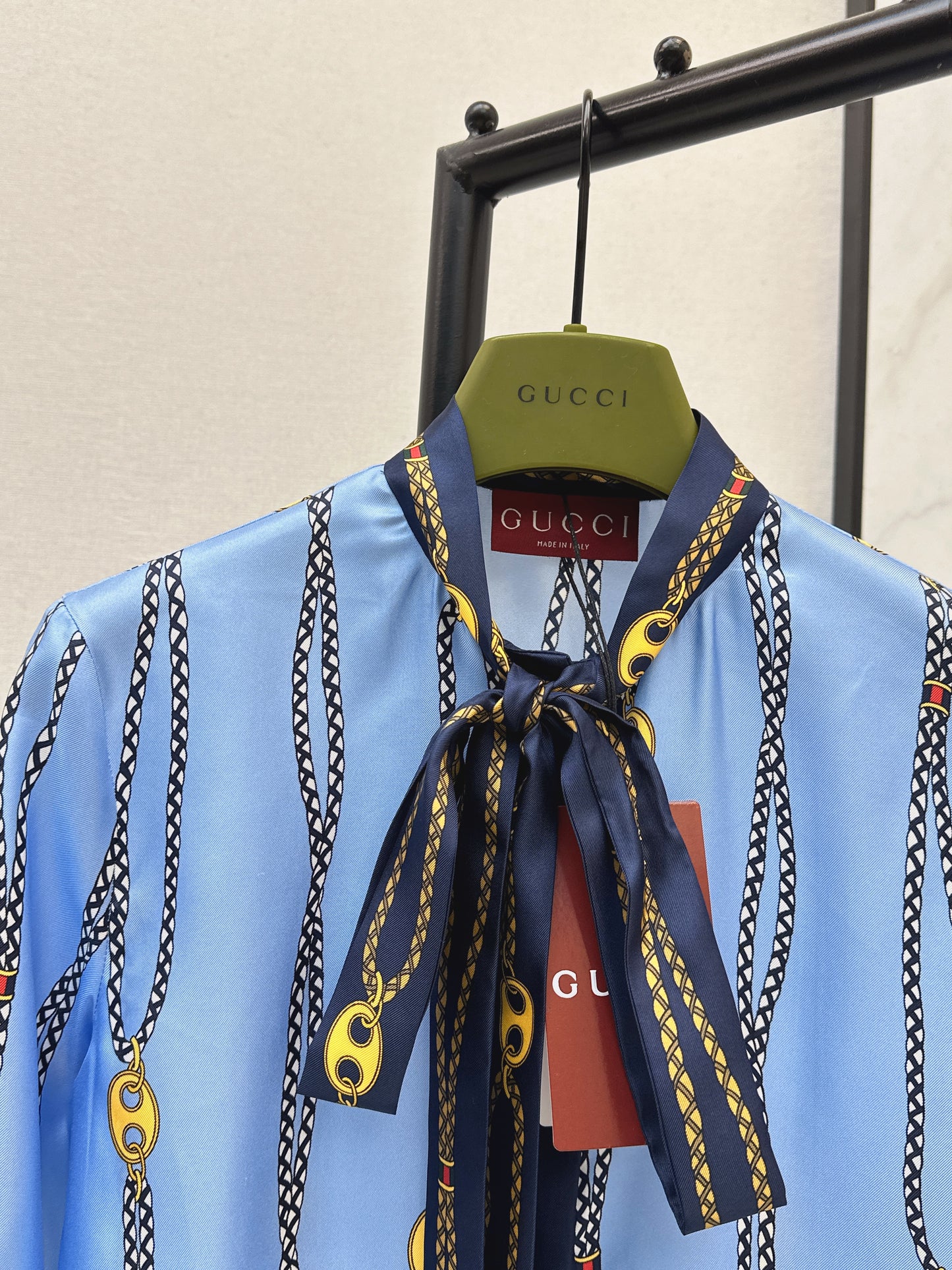Chain Print Silk Shirt