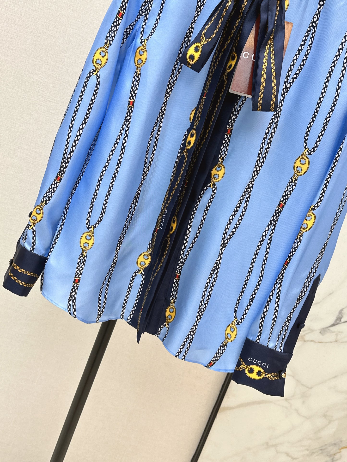 Chain Print Silk Shirt
