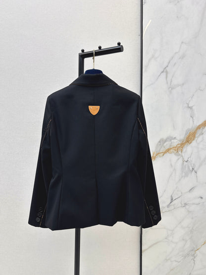 Color-blocked blazer