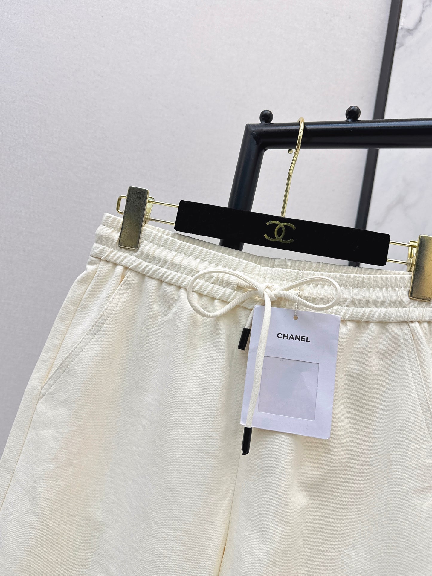 Pure Cotton Curved Wide-Leg Pants
