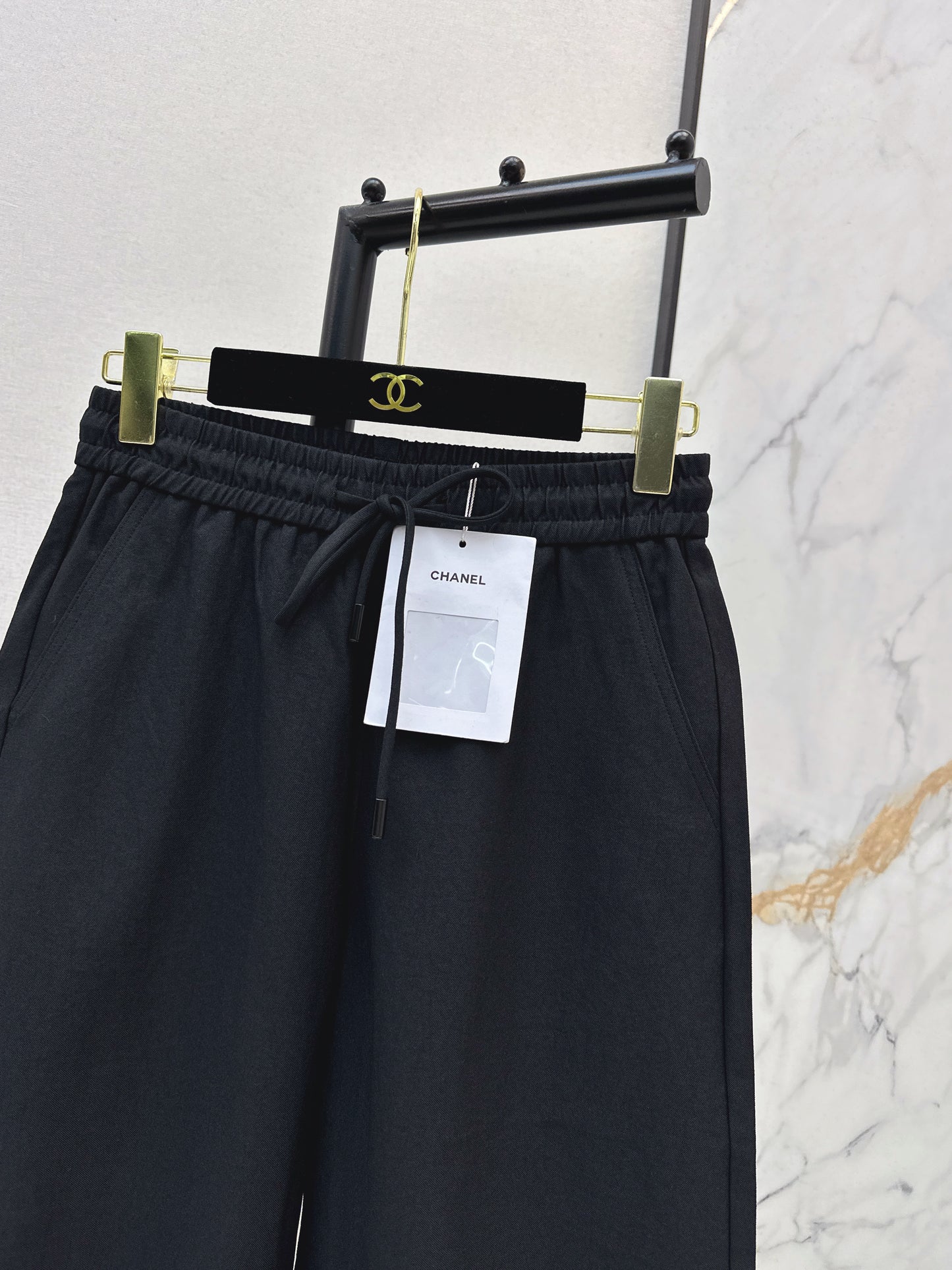 Pure Cotton Curved Wide-Leg Pants