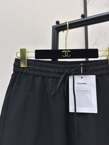 Pure Cotton Curved Wide-Leg Pants