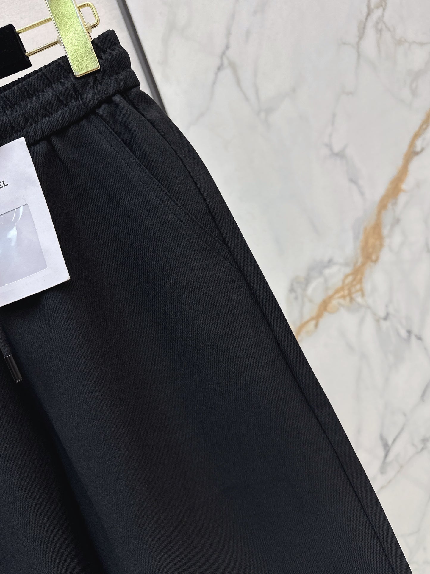 Pure Cotton Curved Wide-Leg Pants