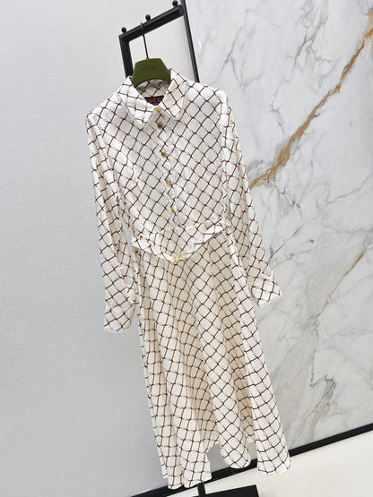 Plaid Print Long Dress