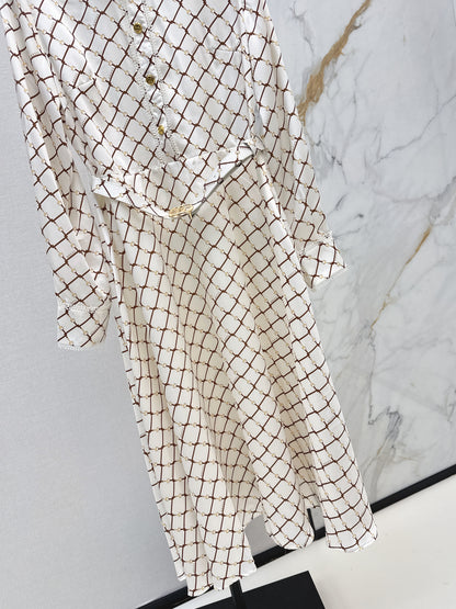 Plaid Print Long Dress