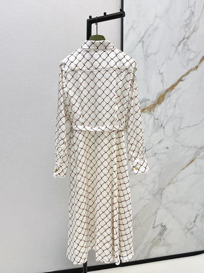 Plaid Print Long Dress