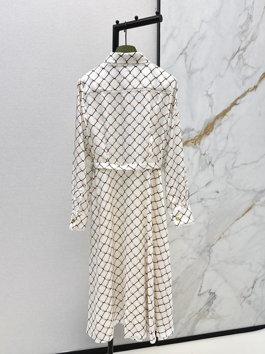Plaid Print Long Dress