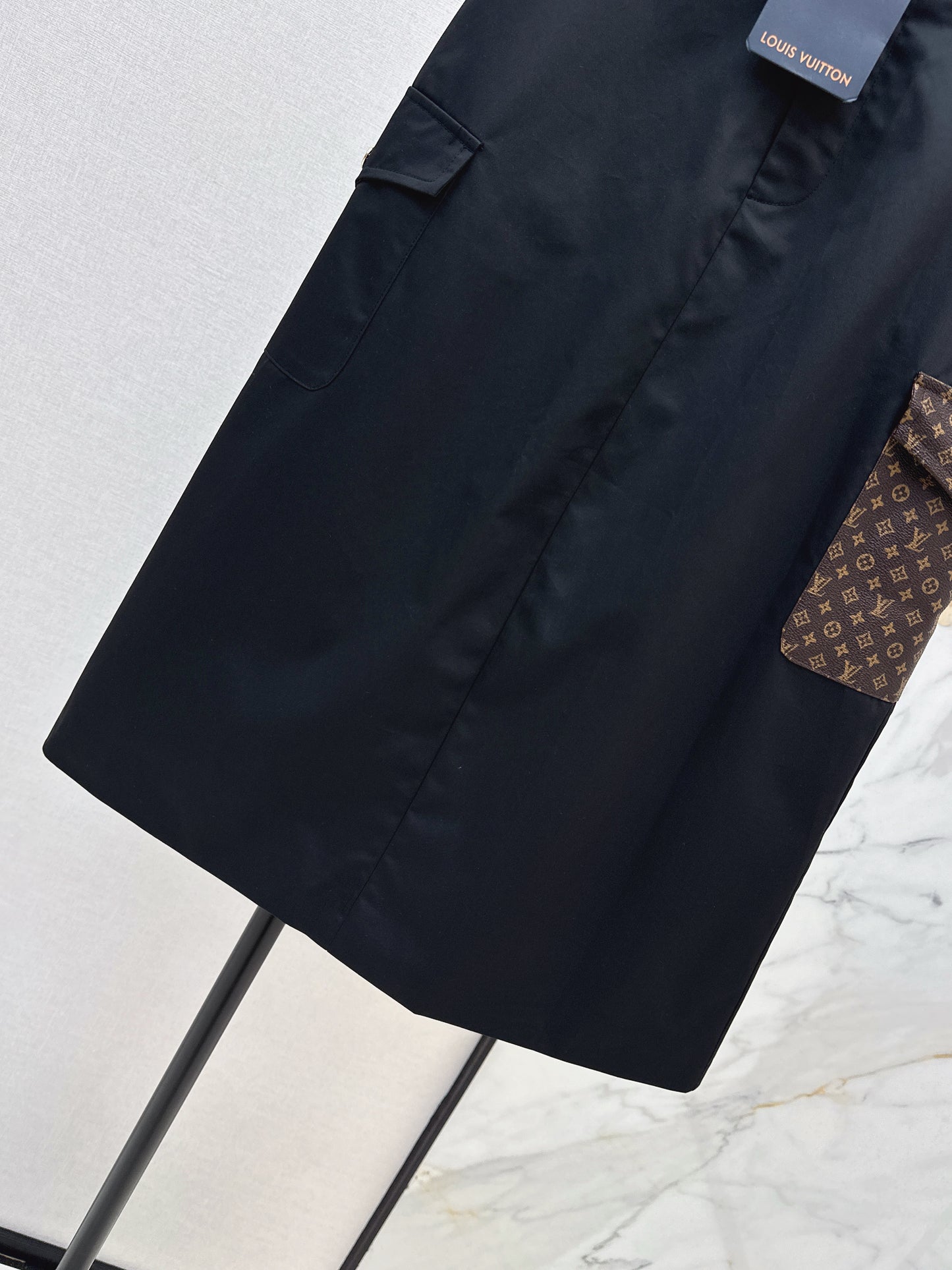Pocket Appliqué Midi Skirt