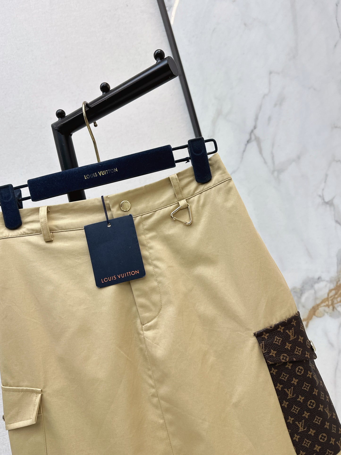 Pocket Appliqué Midi Skirt