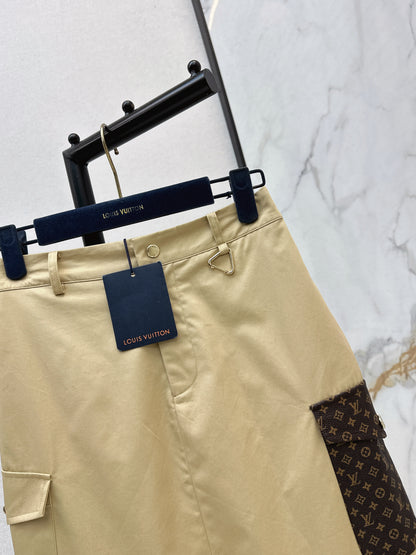 Pocket Appliqué Midi Skirt