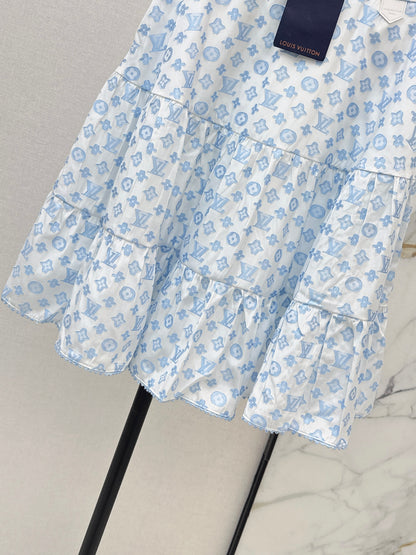 Elastic waist tiered skirt