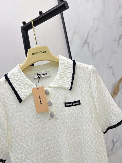 Knitted Short-Sleeve T-Shirt